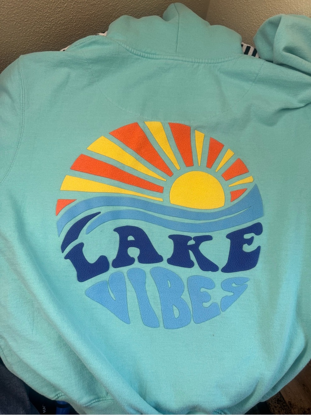 Lake Vibes Teal Hoodie Sweatshirt